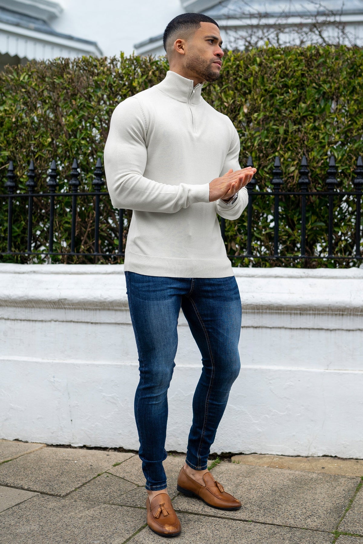 Oryzonwear High Neck Merino Knit Sweater