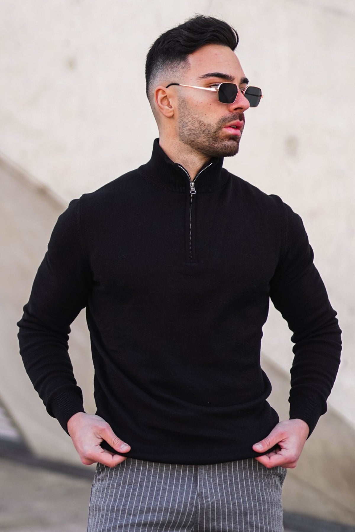 Oryzonwear High Neck Merino Knit Sweater