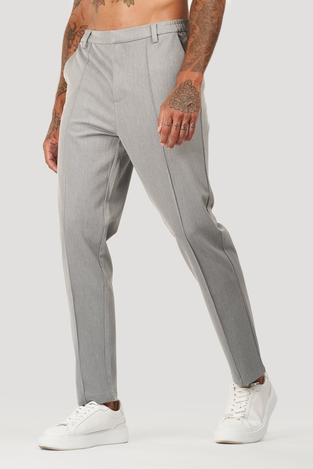 Oryzonwear Men's Tailored Capri Trousers Grey
