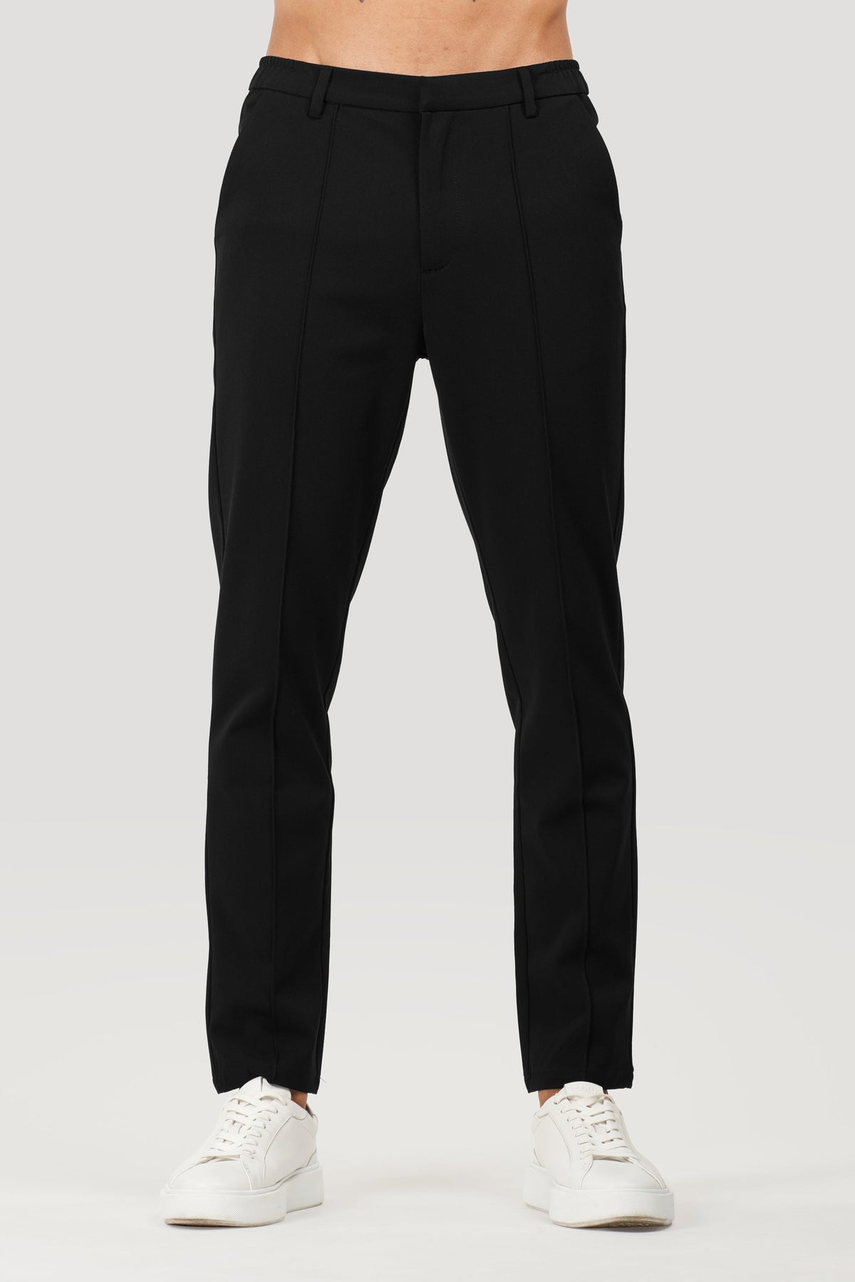 Oryzonwear Men's Black Tailored Capri Trousers
