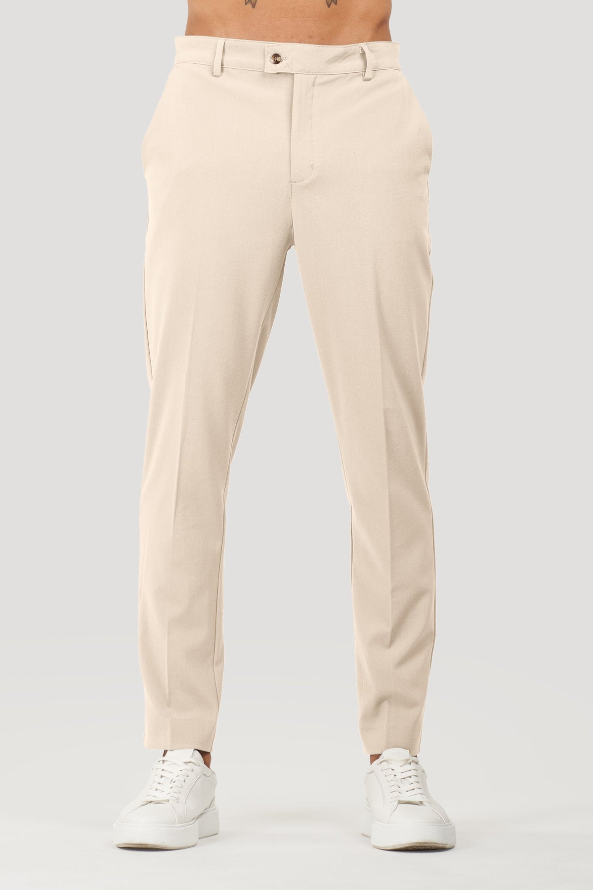 Milano Oryzonwear Men's Tailored Trousers Beige