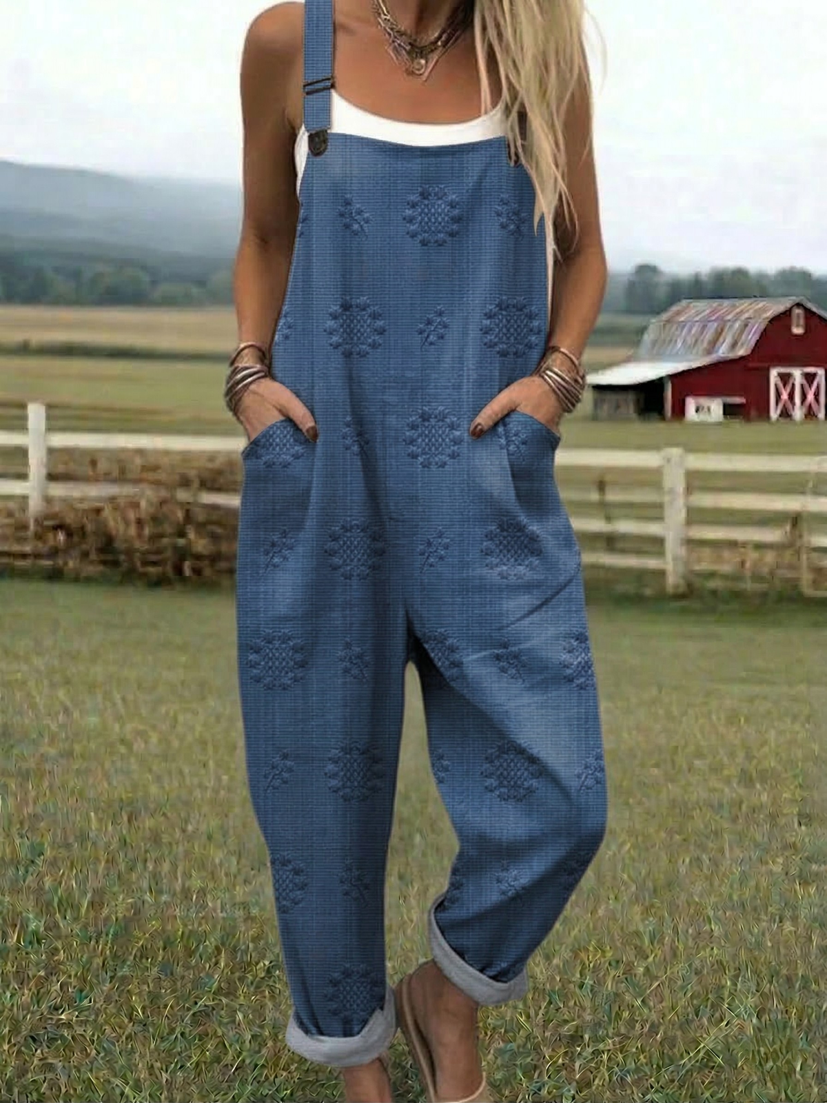 Cole Printed Wide-Leg Jumpsuit