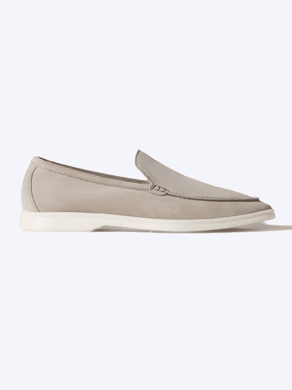 Oryzonwear Men's Light Grey Loafer Moccasin